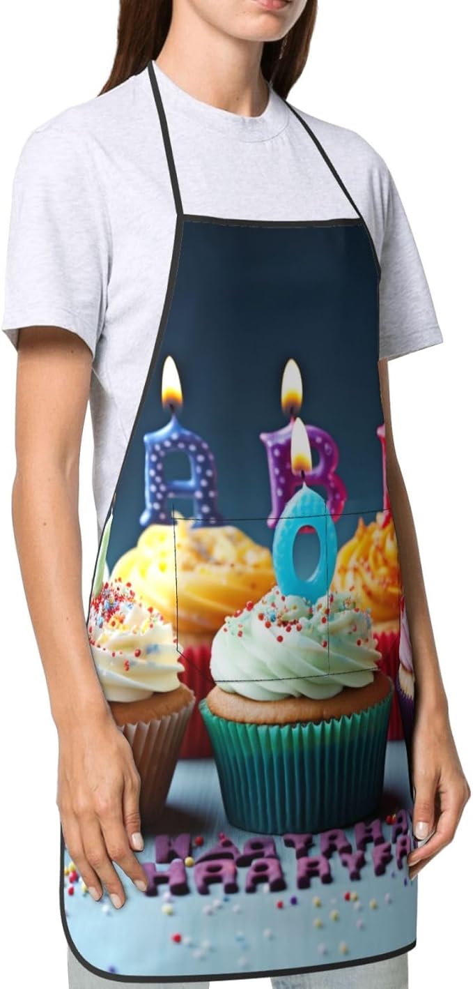 Cute Colorful Dog Paw Printed Unisex Bib Aprons BBQ Cooking Kitchen Aprons for Women Men Chef