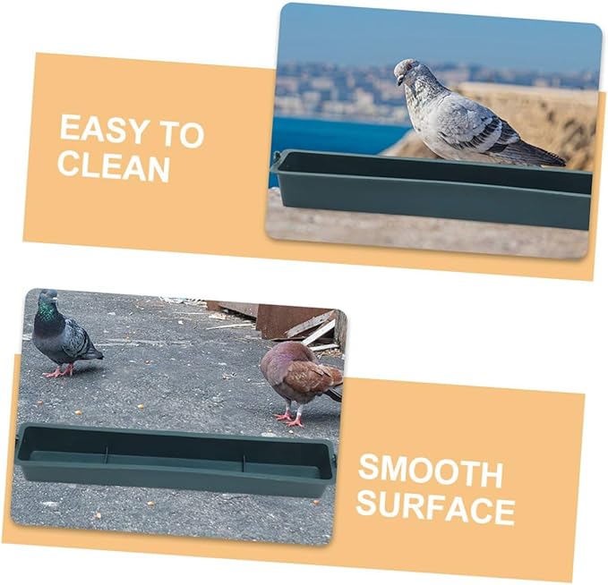 Alasum 2pcs Hanging Poultry Feeder Multi-Grid Thickened Plastic Chicken Food Trough Anti-Spill Feed Dispenser for Birds and Pigeons Cage Accessory