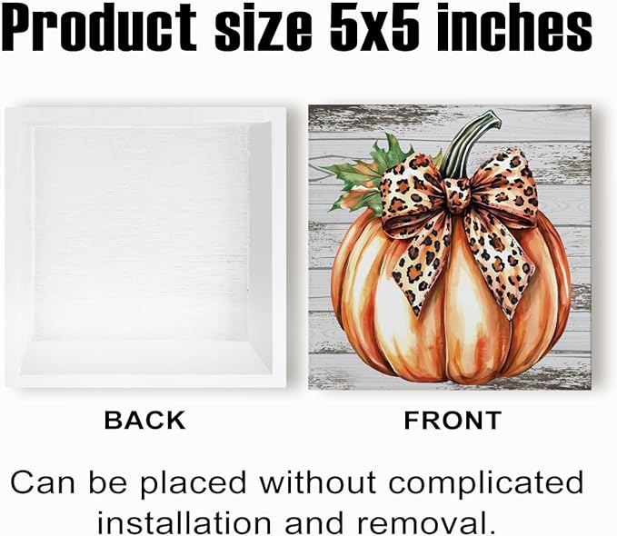 Fall Decorations for Home Farmhouse Office Bedroom Dining Room, Autumn Pumpkins Decor, Fall Sign, Autumn Decor Wood 2401