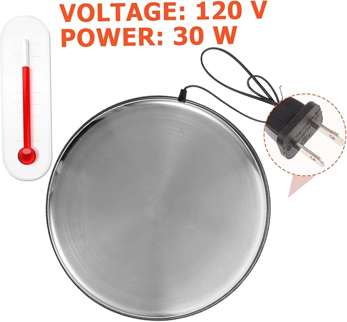 YARNOW Sturdy Chicken Water Heater Heated Base for Poultry Winter Safe Dog Waterer Heater