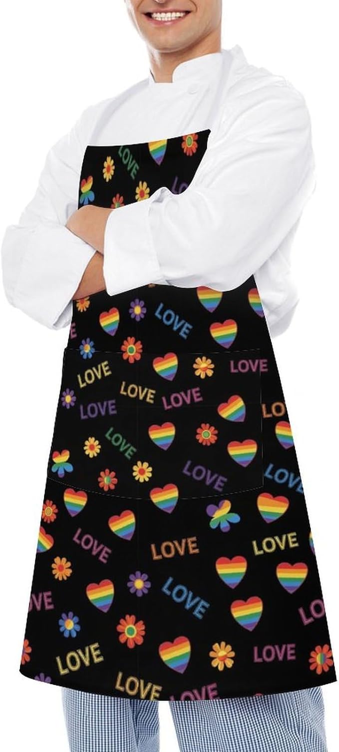 Chef Bib Apron for Restaurant, Anti-Stain with Pocket Adjustable, Cooking Dishwashing Lab Use