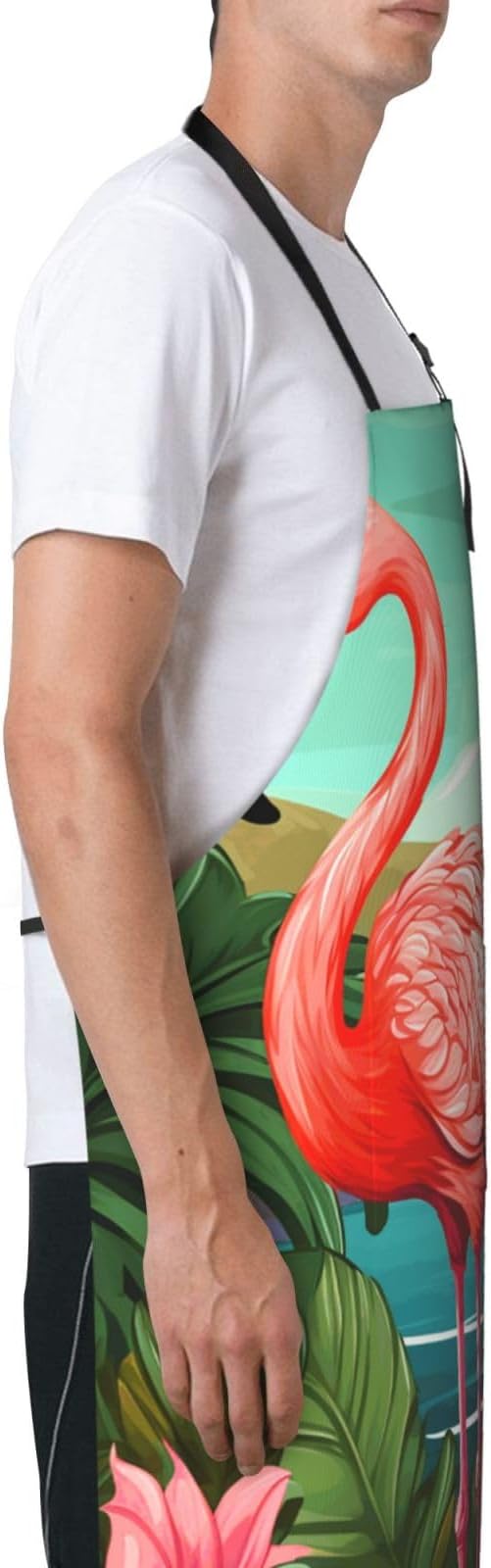 Aprons for Women with Pockets Waterproof Apron Adjustable Bib Turquoise Blue Gold Marble Apron Chef Apron