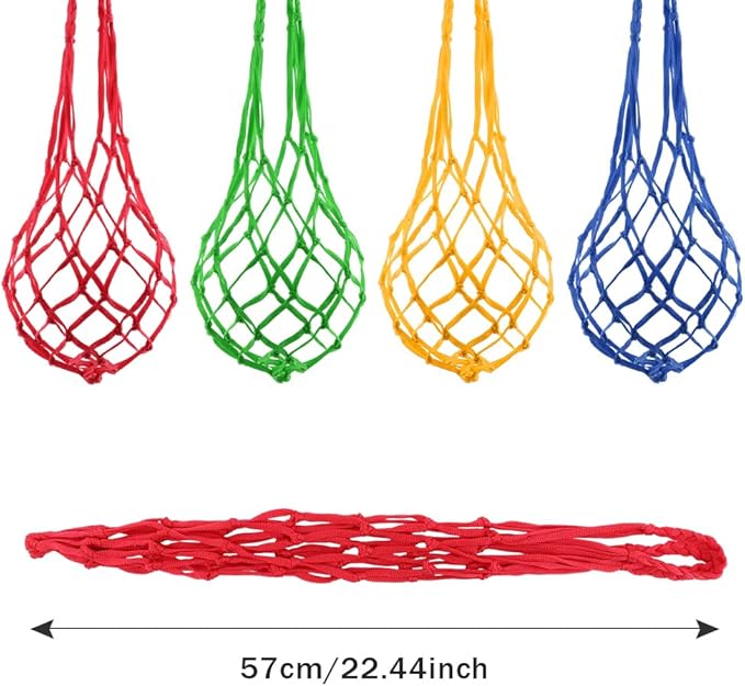 Balana 4pcs Chicken Vegetable String Bag Poultry Fruit Holder Chicken Cabbage Feeder Treat Feeding Tool with Hook for Poultry, Hens, Duck(Size:32g)