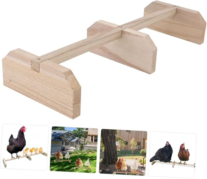 SUPVOX 1piece Wooden Chicken Roosting Bar Secure Bird Stand Bird Cage Perch Cage Accessory Parakeet Accessories