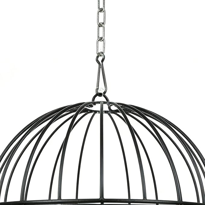 Hangings Chicken Feeder, Adjustable Height Design, 19x19x19cm, Hen Food Dispenser, Hangable Chicken Food Dispenser, Sturdy Metal Construction, for Ducks, Quails, Goats, Horses, Deer, and Farm Animals
