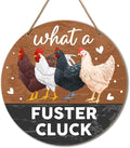 Chicken Coop Sign Wall Decor, Chicken Coop Decoration for Chicken Farm Coop Hen House Hanging Sign Decor, Gift for Chicken Farmer Owners, What a Fuster Cluck