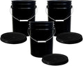 ePackageSupply 5 Gallon Bucket with Airtight Lid | Made in USA | Food Grade | Heavy-Duty Premium HPDE Plastic | Durable 90 Mil All Purpose Pail | Easy Stack and Store | BPA Free | 3 Count