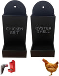 Gravel Feeder - Oyster Shell and Grit Feeder, Versatile Oyster Shell Feeders for Chickens,Hanging Chicken Feeders Trough,Precision Nutrition, Chickens Coop Accessories for Poultry (2pc)