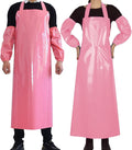 ELEBOX Waterproof Oil Proof Bib Apron Utility Apron Chemical Resistant Apron with Sleeve Work Apron Ultra Lightweight