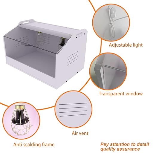 Brooder Box for Chicks ，Chick Brooder Heat up to 35 Chicks with Heat Lamp Set Brooder Box，Suitable for Chicks/Duck/Parrot/Lizard （31" X 16" X 16"）