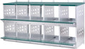 10 Bay Metal Nesting Box, Galvanized Steel Wall Mount Chicken Nest for Hens & Ducks, Large Capacity Poultry Laying Box with Ventilation & Removable Pad, Easy Assembly & Cleaning (Green)