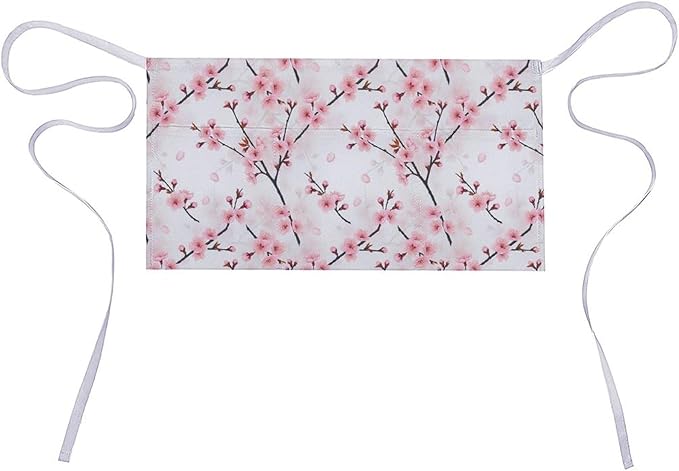 Unisex Apron for Cooking Server Waitress Half Waist Apron with 3 Pockets