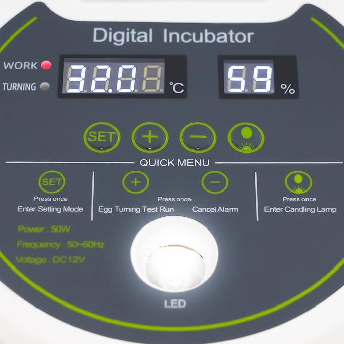 33 Quail Egg Incubator for Hatching Eggs with Automatic Egg Turning & Humidity Temperature Control, Large Capacity Quail Brooder Poultry Incubators for Chicken, Ducks, Goose, Pigeon Parrot