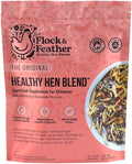 Flock & Feather Healthy Hen Blend Chicken Treats with Black Soldier Fly Larvae for Chickens, Natural Poultry Feed Topper with Sunflower Seeds, Flaxseed & Herbs for Backyard Chickens & Laying Hens,1 lb