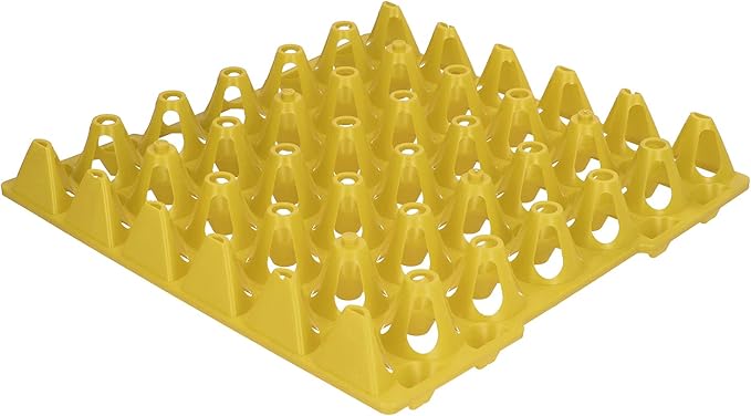 Heavy Duty Plastic Egg Crates, Reusable Egg Storage Tray with 30 Cells for Transporting and Storing, Pack of 5 (Yellow)