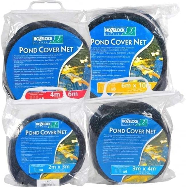 Hozelock - Pond Protection Net 2 x 3 m : Ideal for Protecting the Pond from Leaves, Large Debris and Predators: Supplied with 4 Stakes [1730 0000]
