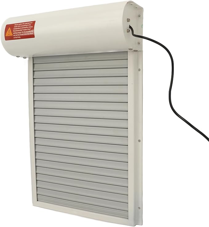 Automatic Chicken Coop Door, Solar Powered Chicken Door with Timer Electric Door for Duck Goose Farm Safety Equipment (White)