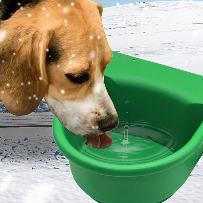 Automatic Heated Horse Waterer Bowl, 4L Large Capacity Farm Heated Water Bowl Constant Temperature Dispenser with Float Control for Pet Dog Goat Chicken and Other Animals,Outdoor Thermal-Bowl