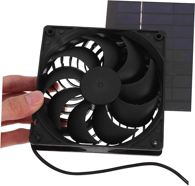 Mipcase Durable Solar Panel Fan for Pet House Chicken Coop Portable Cooling Ventilation System for Dogs Cats and Livestock Lightweight Easy to Install for Summer Use