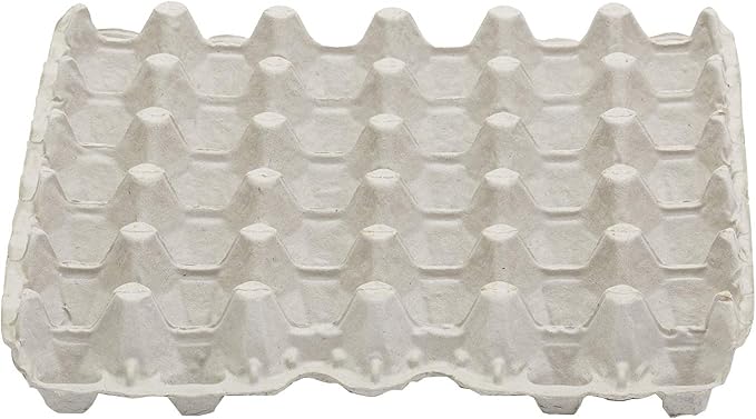 Little Giant® Egg Flat Carton - Reinforced Flat Egg Carton Trays Holds 30 Eggs for Storage and Transport - Pack of 12 - Made in USA
