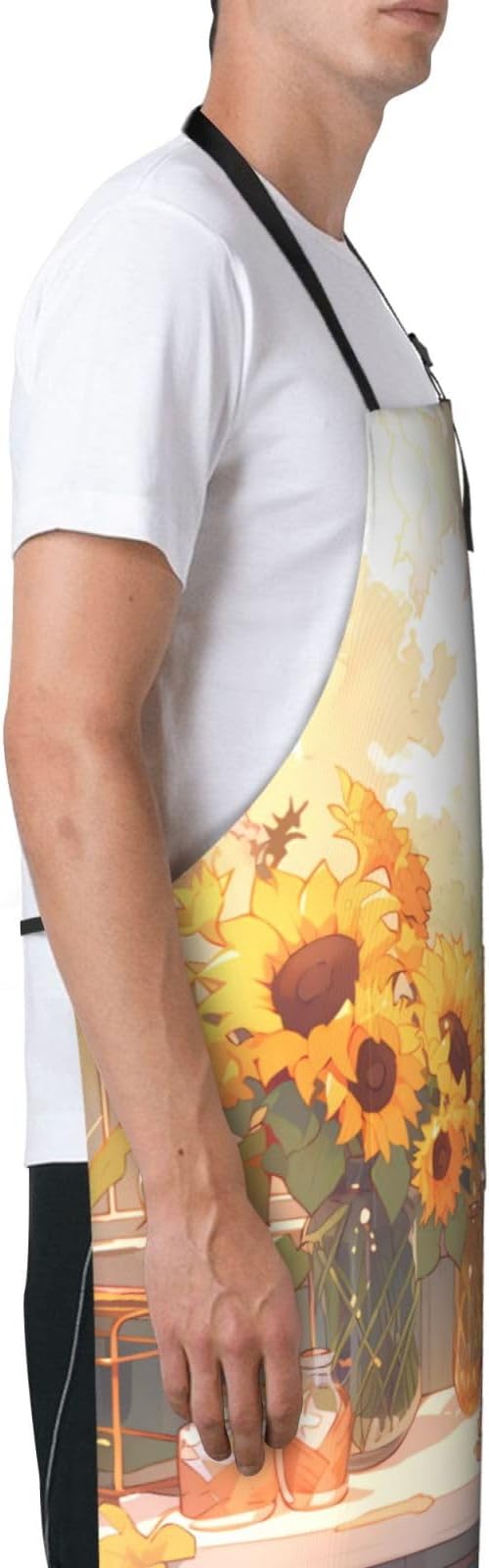 Tyrannosaurus rex Heavy Duty Waterproof Apron with Pockets for AdultsResistant Grilling, Gardening, Painting