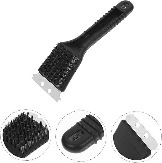 Mipcase Bird Cage Scraper Brush Set Birdcage Maintenance Tool Bird Waste Cleaning Brush Stainless Steel Shovel Long Handle