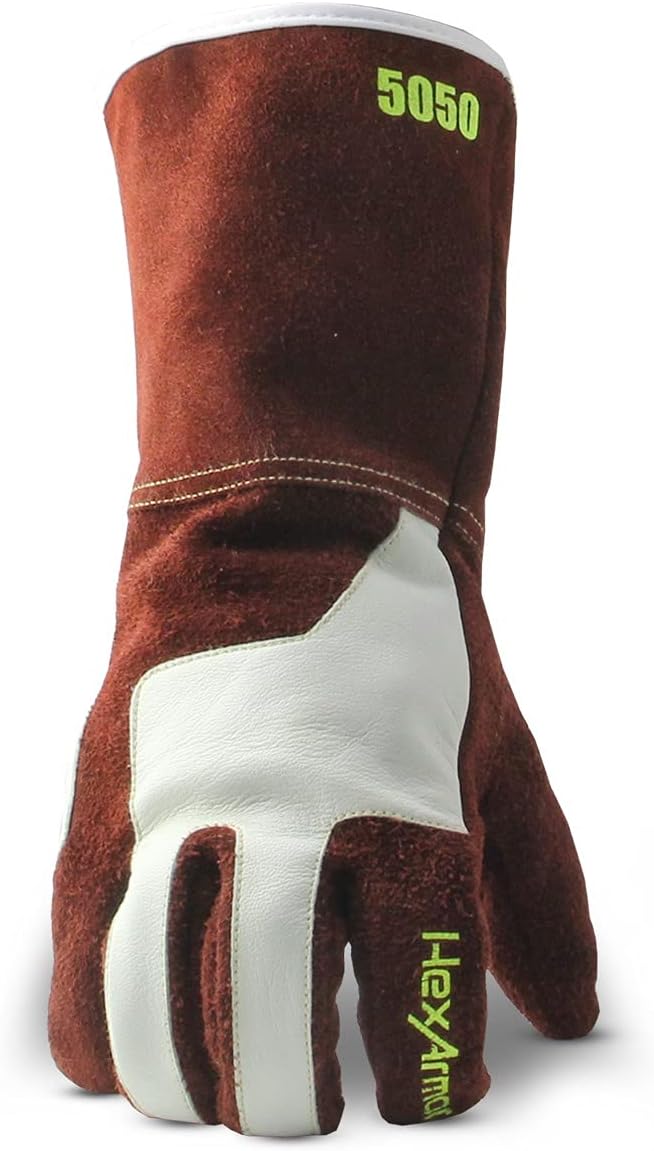 HexArmor High-Heat Resistance HeatArmor Gloves| Impact Protection | A9 Level Cut-Resistant | Welding Work Glove
