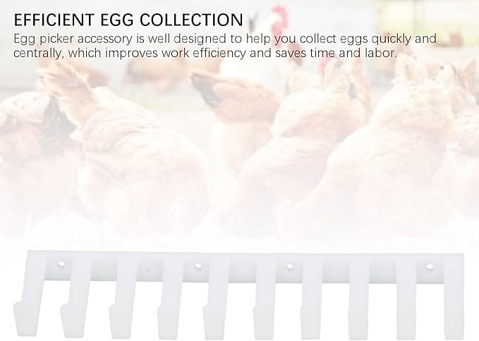 10PCS Chicken Egg Picker Accessory, Plastic High Efficiency Lightweight Egg Collection Machine Accessory for Poultry Farm