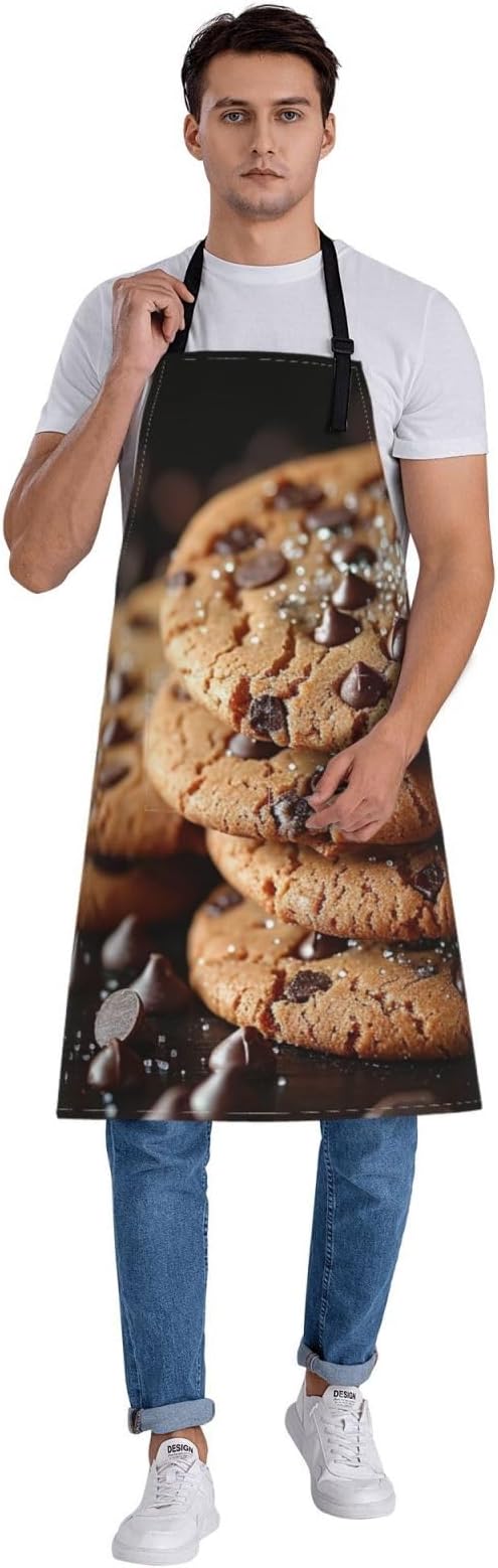 Kitchen Aprons for Men Women Waterproof Apron with 2 Pockets Cool Steampunk Gears Apron Adjustable Bib Aprons