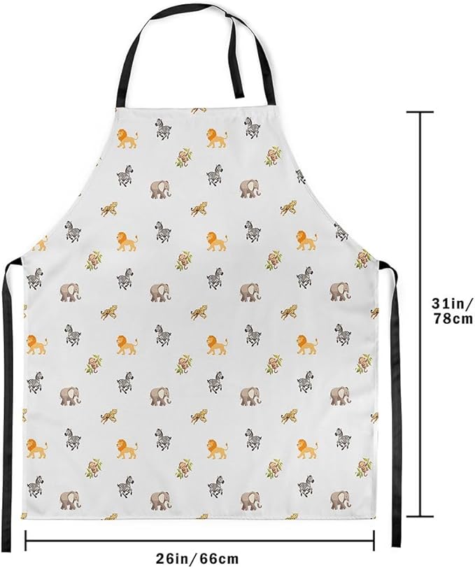 jejeloiu Cartoon Cats Apron for Women Men 26"x31"