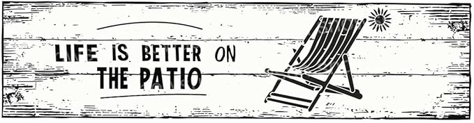 Snowsun Metal Tin Sign Life Is Better On The Patio Metal Signs Vintage Signs Retro Sign For Home Bar Office Outdoor Garden Wall Decor 4x16 Inch