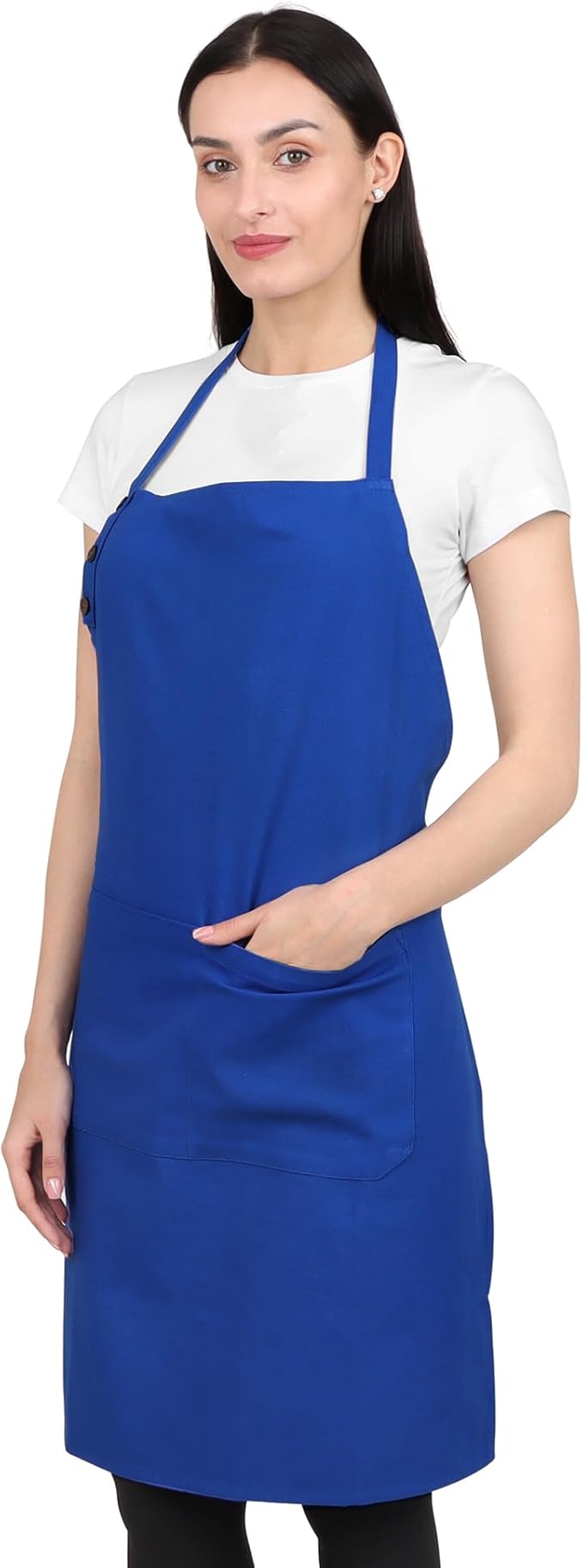 Kitchen Apron Cotton Waterdrop Resistant with adjustable Aprons for Women with Pockets 9 Color option Cooking