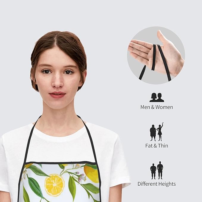 Apron Adjustable Waterproof Apron for Men Women Kitchen Cooking Baking Gardening Working Bib Apron
