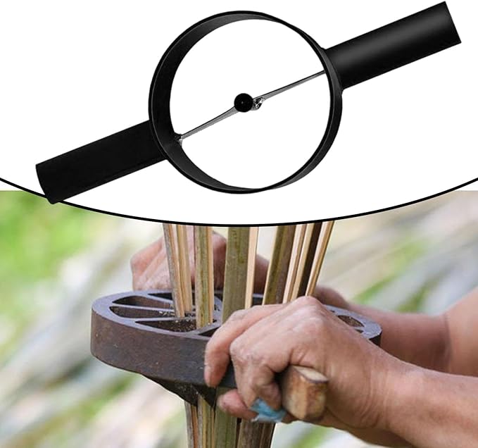 Bamboo Splitter Divider Manual Compact Multiuse Lightweight Bamboo Splitting Tool Handheld for Home Farm Backyard Craftsmen, 2 Cut