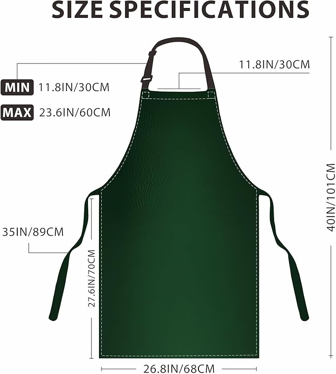 GoldPig Heavy-Duty Waterproof Apron, Chemical Resistant Rubber Vinyl for Industrial, Lab, Kitchen, Butcher & Grilling (40")