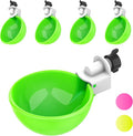 Lil'Clucker - Large Automatic Chicken Waterer Cups Suitable for Ducks, Geese, Turkeys, and Bunny Rabbit - Water Feeder Kit - Poultry Waterer (Green, 5 Pack)