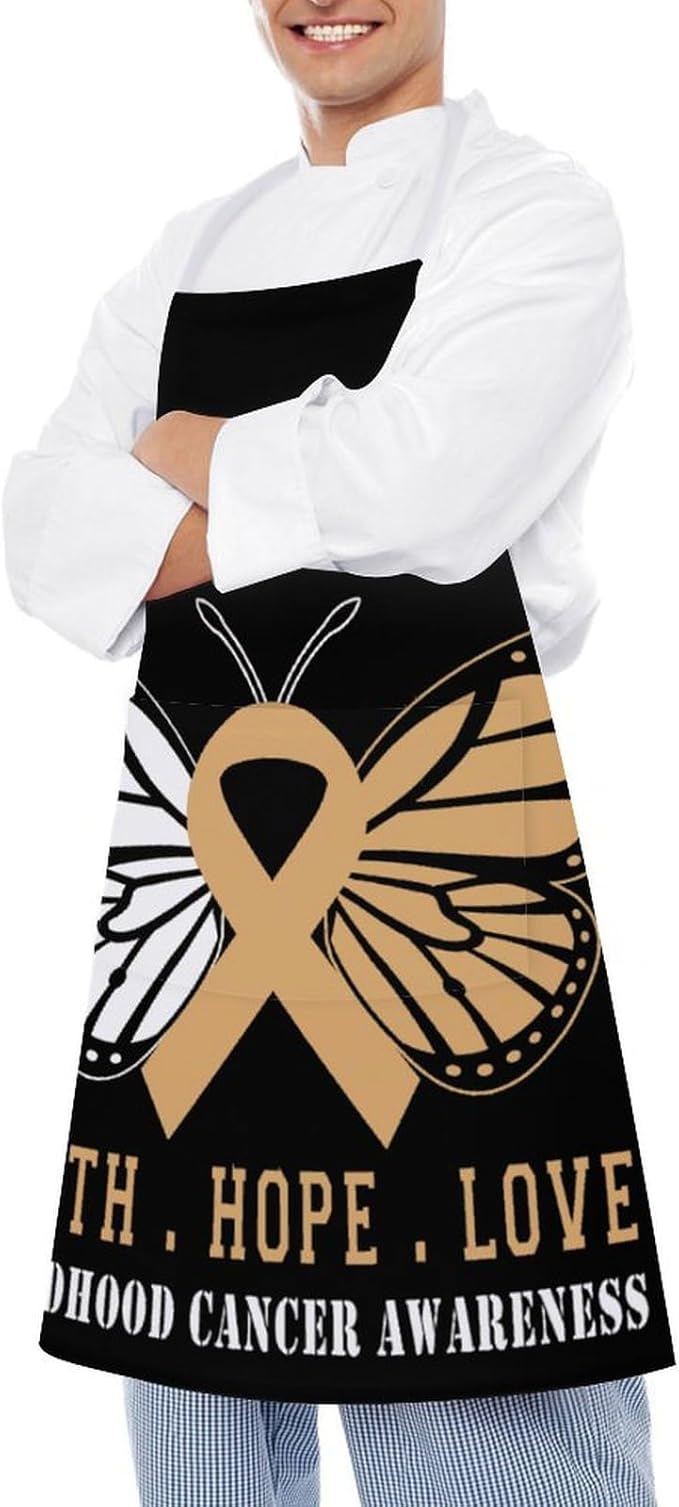 Bahamas Map Flag Apron,Waterproof Unisex Adult Aprons with Pockets Kitchen Baking Aprons