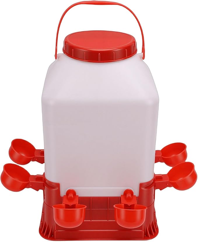 Zerodis Chick Waterer Poultry Fountains Waterers Feeder Poultry Water Fountain Bucket Automatic Brooder Starter Kit Coop Accessories for Baby Chicks Ducks and Quail Chick Waterer 10L