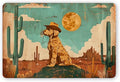 Vintage Poodle in the Desert Metal Tin Sign - Rust-Proof Iron Wall Art for Home, Bar, Cafe & Garage Decor, Easy Install, 12x8 Inches