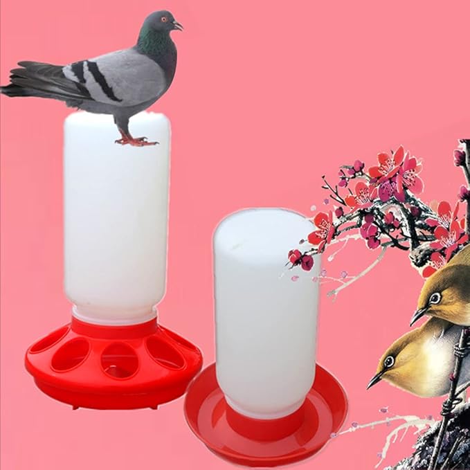 Chick Waterer and Feeder Automatic Small Poultry Water Drinkers Food Dispensers Food Grade Chick Waterer and Feeder Brooder