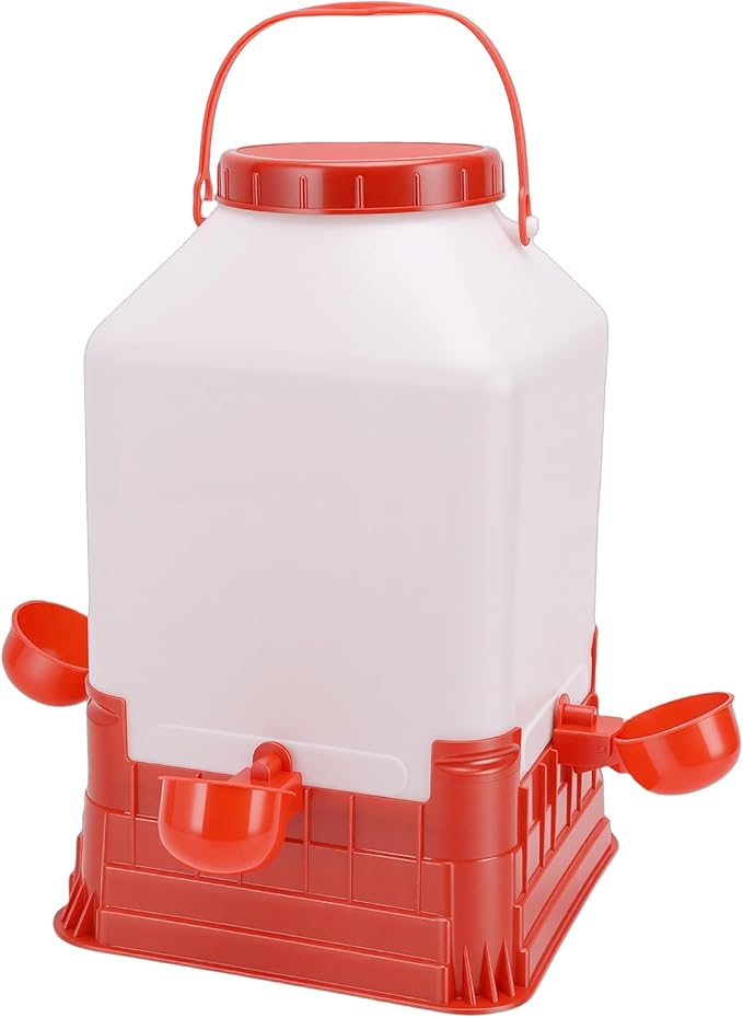 Zerodis Chick Waterer Poultry Fountains Waterers Feeder Poultry Water Fountain Bucket Automatic Brooder Starter Kit Coop Accessories for Baby Chicks Ducks and Quail Chick Waterer 10L