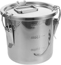 Kichvoe Metal Airtight Canister: Heavy-Duty Stainless Steel Rice Container with Seal Lid for Kitchen and Transport - Grain Storage Bin for Flour Cereal and Dry Good 6L