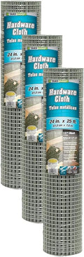 YARDGARD 308224B Hardware Cloth, 2-Feet by 25-Feet, Silver (Pack of 3)