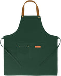 3 Pack Chef Apron Waterproof Adjustable with 2 Pockets for Men Women, Apron for Cooking Baking Restaurant