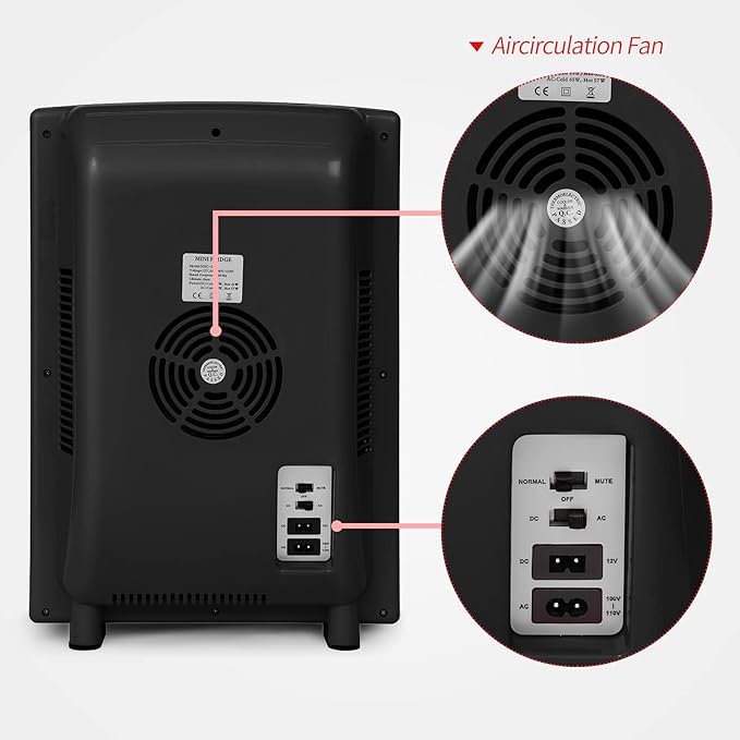 RYFT Incubators for Hatching Eggs, 25L Portable Reptile Scientific Lab Incubator with 5°C-60°C, 12V/110V Heating and Cooling for Small Reptiles (Black)