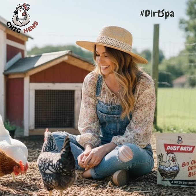 Chic Hens Dust Bath Additive Bio Char, Natural Premium Blend, Made in USA, Spa Treatment for Chickens