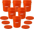 ePackageSupply 5 Gallon Bucket with Airtight Lid | Made in USA | Food Grade | Heavy-Duty Premium HPDE Plastic | Durable 90 Mil All Purpose Pail | Easy Stack and Store | BPA Free | 6 Count