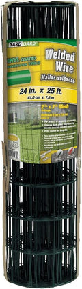 YARDGARD – 2 in. x 3 in. Mesh Welded Wire Fence – 24 in. x 25 ft. 16‑Gauge Green Vinyl Coated Galvanized Steel – For Animal Enclosures | Garden Protection | Property Boundaries