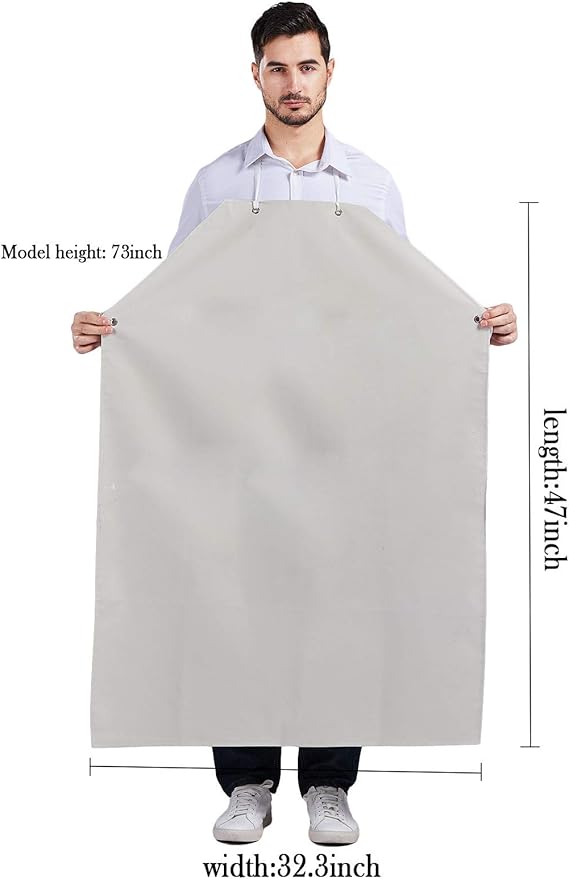 Nanxson Thick Rubber Waterproof Apron，Chemical Resistant，Heavy Duty Apron Adjustable for Dishwashing, Gardening, Butchering