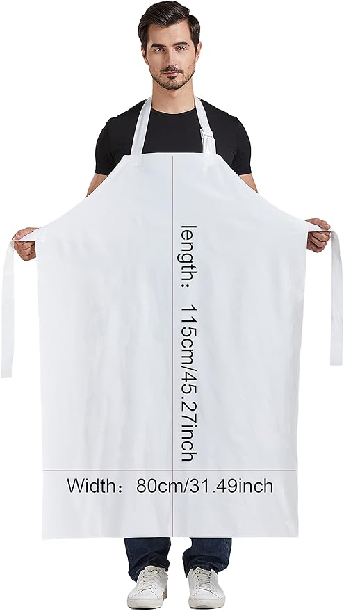 Nanxson TPU Waterproof Apron Lightweight Work Apron with Adjustable Buckle for Pet Bathing,Dishwashing,Butchers,Housework
